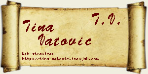 Tina Vatović vizit kartica